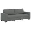 vidaXL Canap&eacute; &agrave; 3 places gris fonc&eacute; 220x77x82 cm tissu