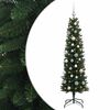 vidaXL Sapin de No&euml;l artificiel &eacute;troit avec boules 120 cm 150 LED