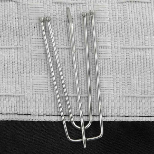 vidaXL Rideau occultant d'aspect de lin avec crochets Noir 290x245 cm