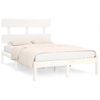 vidaXL Cadre de lit sans matelas blanc 120x200 cm bois massif