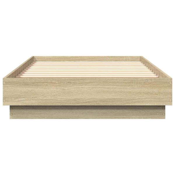 vidaXL Cadre de lit sans matelas chêne sonoma 90x190 cm
