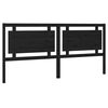 vidaXL T&ecirc;te de lit Noir 205,5x4x100 cm Bois massif de pin