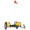 vidaXL Remorque de v&eacute;lo jaune tissu oxford et fer