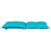vidaXL Coussins de chaise de jardin &agrave; dossier bas lot de 4 turquoise