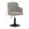 vidaXL Chaises &agrave; manger pivotantes lot de 4 Gris clair Velours