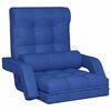 vidaXL Chaise pliable de sol avec fonction de lit Bleu Tissu