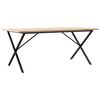vidaXL Table &agrave; manger cadre en X 180x90x75,5 cm bois pin massif acier