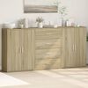 vidaXL Buffets 3 pcs chêne sonoma 60x31x84 cm bois d'ingénierie