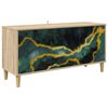 vidaXL Meuble TV WIJHE 102 x 33 x 50 cm Sonoma Bois d'ing&eacute;nierie