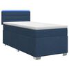 vidaXL Lit de box spring avec matelas et LED Bleu 100 x 200 cm Tissu