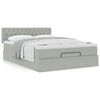 vidaXL Cadre de lit ottoman et matelas gris clair 140x190 velours