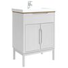 vidaXL Meuble sous Lavabo de Salle de Bain FLORO Blanc 60 x 40 x 80 cm
