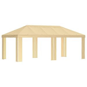 vidaXL Housse de Gazebo 6 x 3 m Cr&egrave;me Polyester 190 gsm