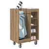 vidaXL Armoire de Golf avec roue Uni Ch&ecirc;ne artisanal 65 x 45 x 98 cm