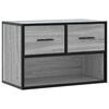 vidaXL Meuble TV sonoma gris 60x31x39,5 cm bois d'ing&eacute;nierie et m&eacute;tal