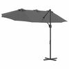 vidaXL Parasol cantilever de jardin Anthracite 372 x 198 x 243 cm