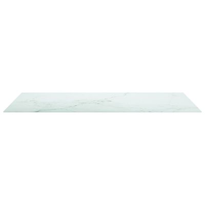 vidaXL Dessus de table blanc 120x65 cm 8 mm verre trempé design marbre