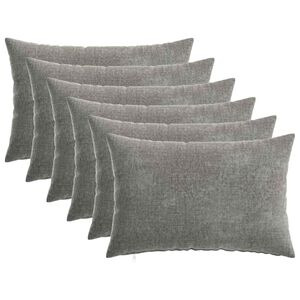 vidaXL Housse de coussin 6 pc HEERLEN Gris fonc&eacute; 30 x 50 cm