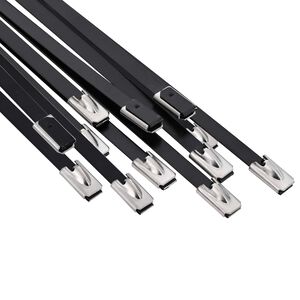 vidaXL Attache de c&acirc;ble 12 pc 4,6 x 150 mm Noir