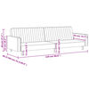 vidaXL Canap&eacute;-lit 2 places noir velours