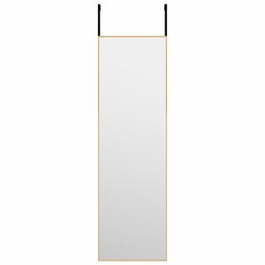 vidaXL Miroir de porte Dor&eacute; 30x100 cm Verre et aluminium