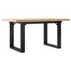 vidaXL Table basse cadre en O 80x50x40,5cm bois de pin massif et acier