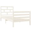 vidaXL Cadre de lit sans matelas blanc 90x190 cm bois massif