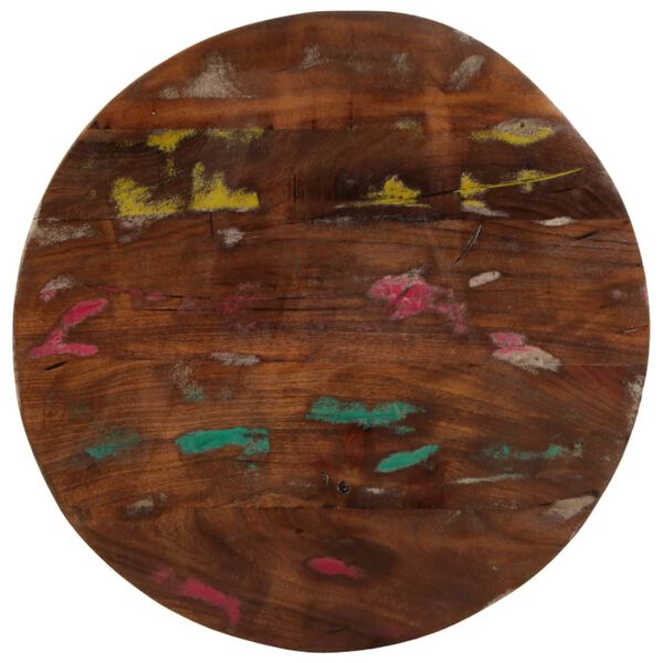 vidaXL Dessus de table &Oslash; 50x1,5 cm rond bois massif de r&eacute;cup&eacute;ration
