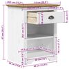 vidaXL Table de chevet BODO marron 53x38,5x67 cm bois de pin massif