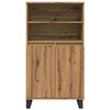 vidaXL Buffet haut ch&ecirc;ne artisanal 60x36x110 cm bois d'ing&eacute;nierie