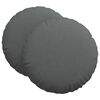 vidaXL Coussins de si&egrave;ge 2 pcs Gris fonc&eacute; &Oslash;80 x 29 cm tissu