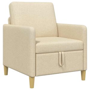vidaXL Sofa avec rangement Cr&egrave;me 72 x 78 x 87 cm Polyester