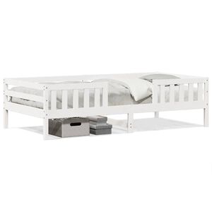 vidaXL Cadre de lit sans matelas blanc 75x190 cm bois de pin massif