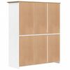vidaXL Garde-robe BODO blanc marron 146x53,5x173 cm bois massif de pin