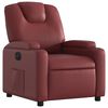 vidaXL Fauteuil inclinable &eacute;lectrique Rouge bordeaux Similicuir