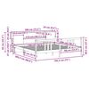 vidaXL Lit biblioth&egrave;que sans matelas 180x200 cm bois massif de pin