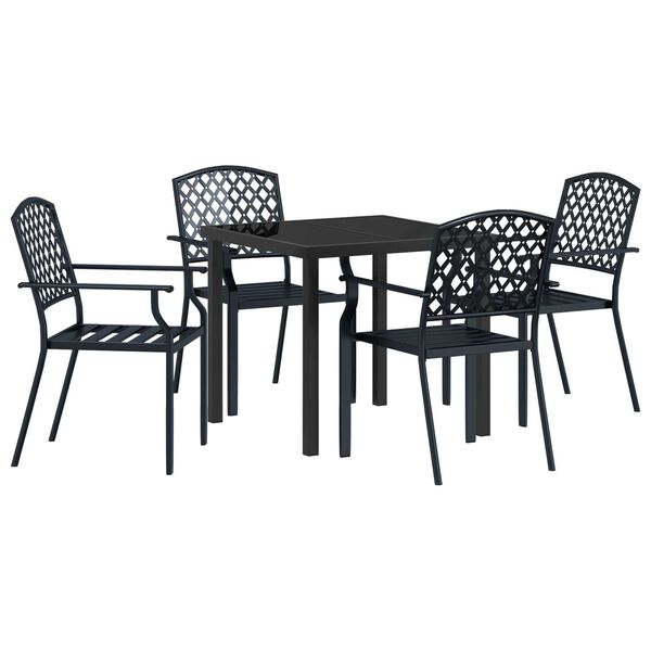vidaXL Ensemble de salle &agrave; manger pour jardin 5 pcs Anthracite