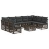 vidaXL Ensemble de canap&eacute; de jardin 10 pc Gris polyrotin