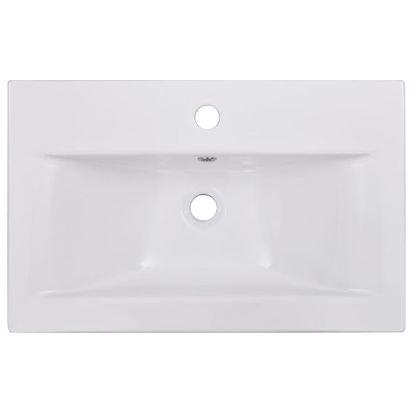 vidaXL Lavabo encastr&eacute; 61 x 39,5 x 18,5 cm C&eacute;ramique Blanc