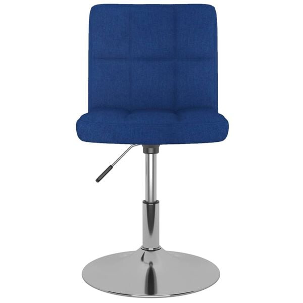 vidaXL Chaises pivotantes &agrave; manger lot de 4 bleu tissu