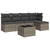 vidaXL Salon de jardin 6 pcs avec coussins gris r&eacute;sine tress&eacute;e