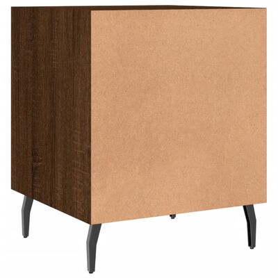 vidaXL Table de chevet chêne marron 40x40x50 cm bois d’ingénierie