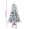 vidaXL Sapin de Noël artificiel à branches pliantes, duveteux de neige