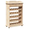 vidaXL &Eacute;tag&egrave;re &agrave; vin Naturel 58 x 28 x 90 cm Bois de pin massif