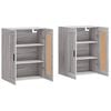 vidaXL Armoires murales 2 pcs sonoma gris bois d'ing&eacute;nierie