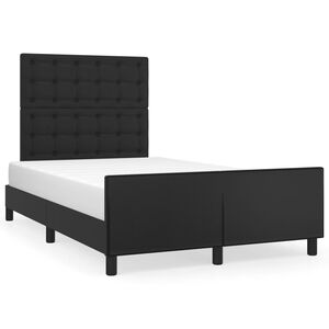 vidaXL Cadre de lit sans matelas noir 120x190 cm similicuir