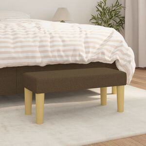 vidaXL Banc Marron fonc&eacute; 70x30x30 cm Tissu