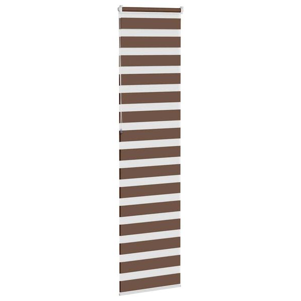 vidaXL Store z&egrave;bre marron 55x230 cm largeur du tissu 50,9 cm polyester