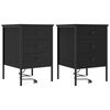 vidaXL Cabinet de chevet 2 pi&egrave;ces Ch&ecirc;ne noir 42 x 41 x 61 cm
