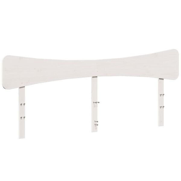 vidaXL T&ecirc;te de lit blanc 200 cm bois massif de pin